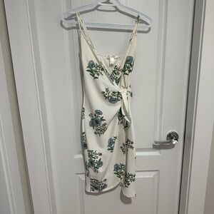 Floral Wrap Dress in Cream